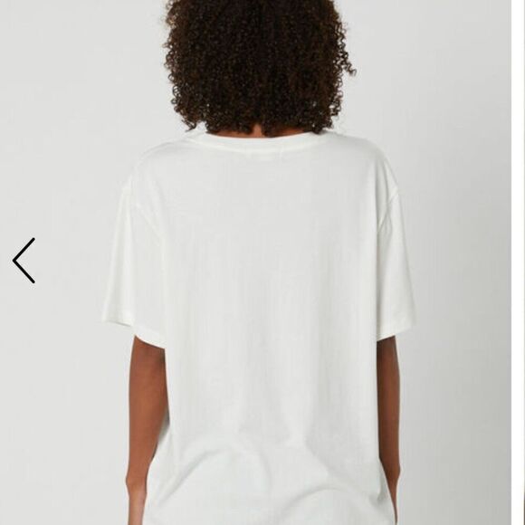 Charlie Holiday White Coral Boyfriend tee  size small size 4 NWT - Picture 5 of 12